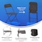 Flash Furniture 4PK Commercial Grade Black Plastic Folding Chairs 4-LE-L-3-W-BK-GG - alternate 7